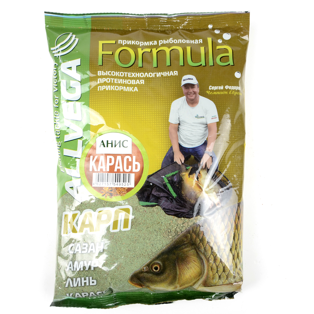 Прикормка Allvega Formula Carassin Anis 0,9кг (карась анис)
