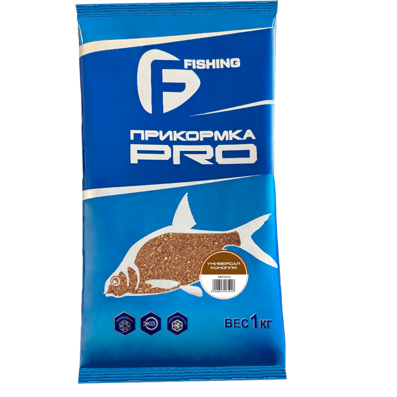 Прикормка F-Fishing Pro 1кг Универсал Конопля