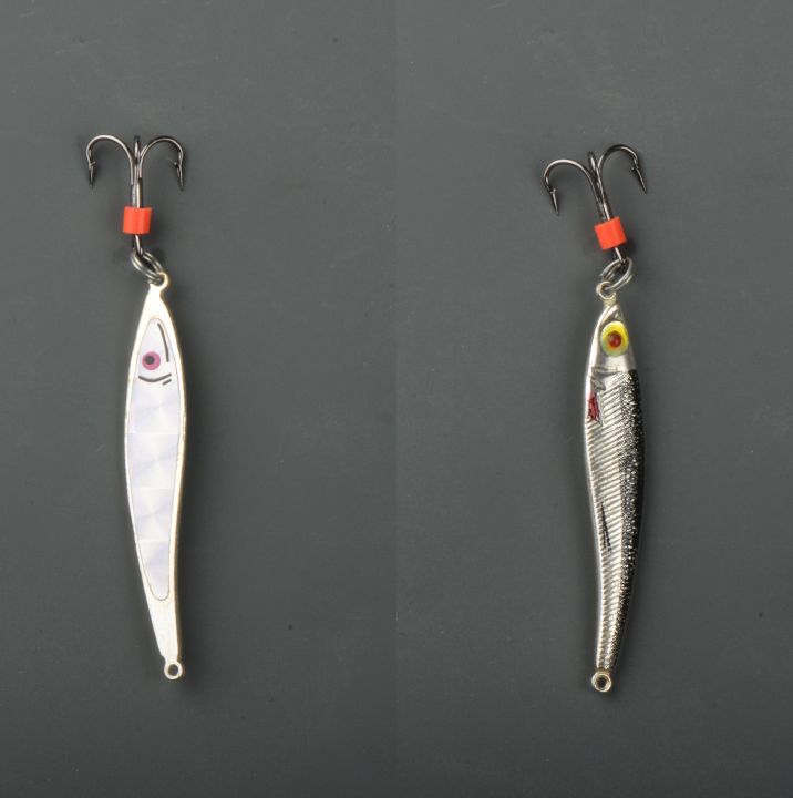 Блесна зимняя конишевского ТЮЛЬКА цв. серебро-черная спинка