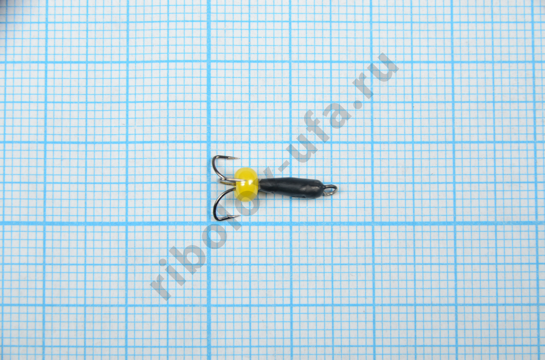 Мормышка Владимирский вольфрам Чертик с ушком без коронки желтый бисер 2,5мм 0,5гр 