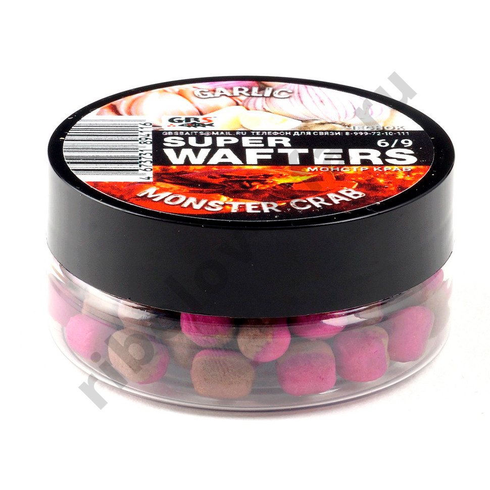 Вафтерсы (wafters) GBS нейтральной плавучести 6x9мм Монстр-Краб Чеснок