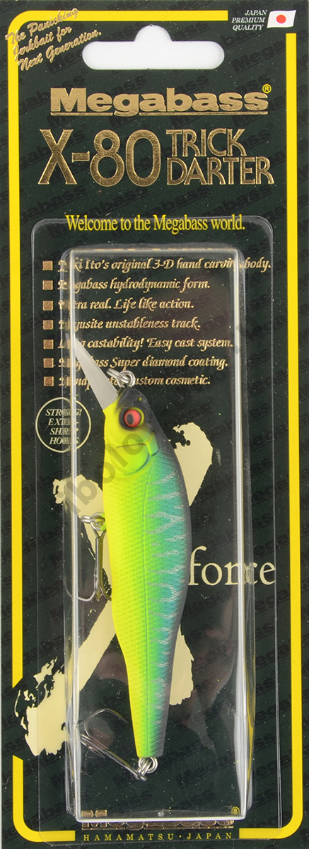 Воблер Megabass X-80 Trick Darter 10.5гр, 1.5м (mat tiger)