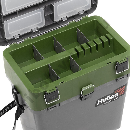 Ящик зимний Helios серый/хаки