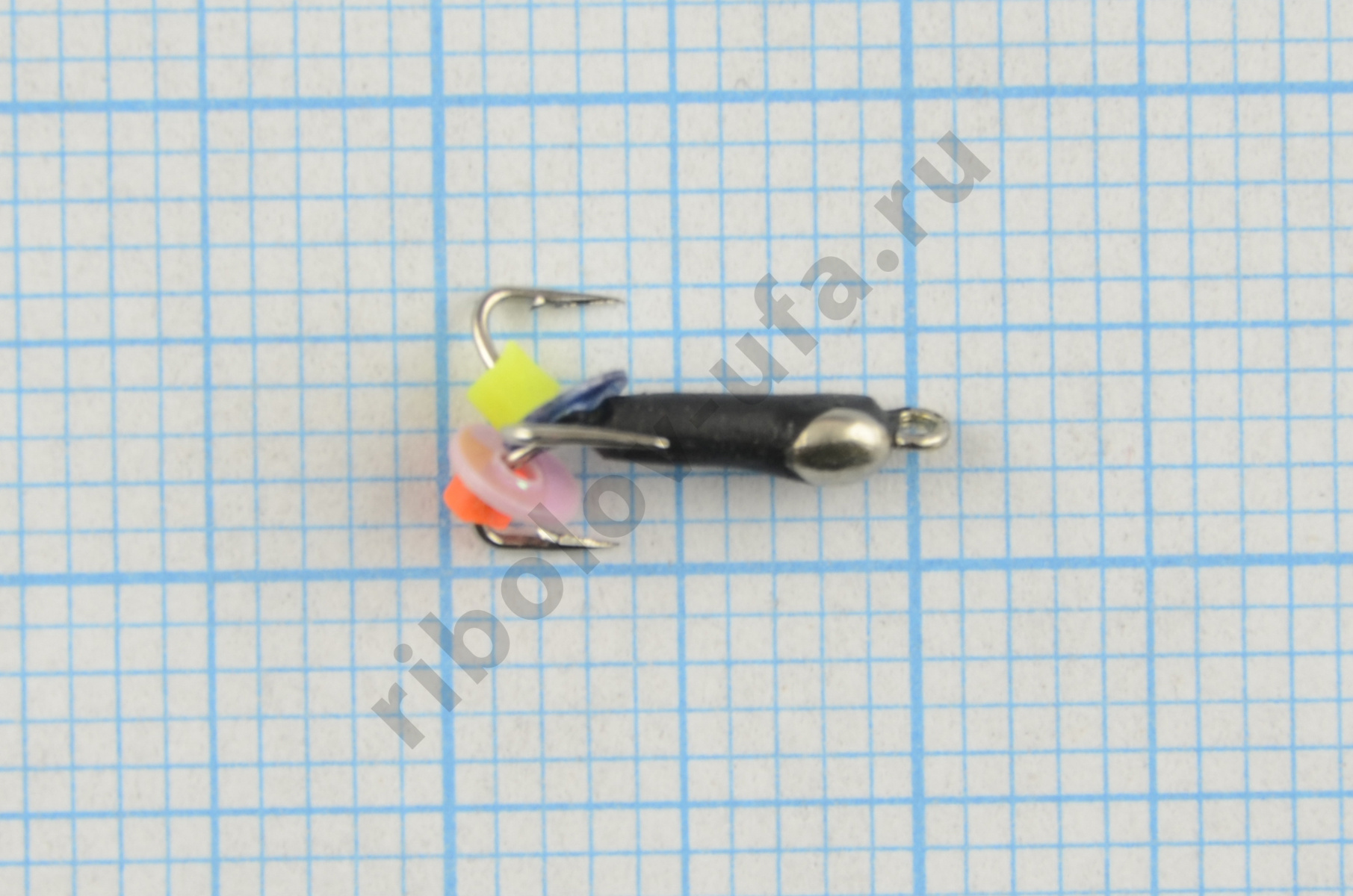 Мормышка Wormix точеная вольфрамовая Черт d=1,5 с серебряной коронкой арт. 1102