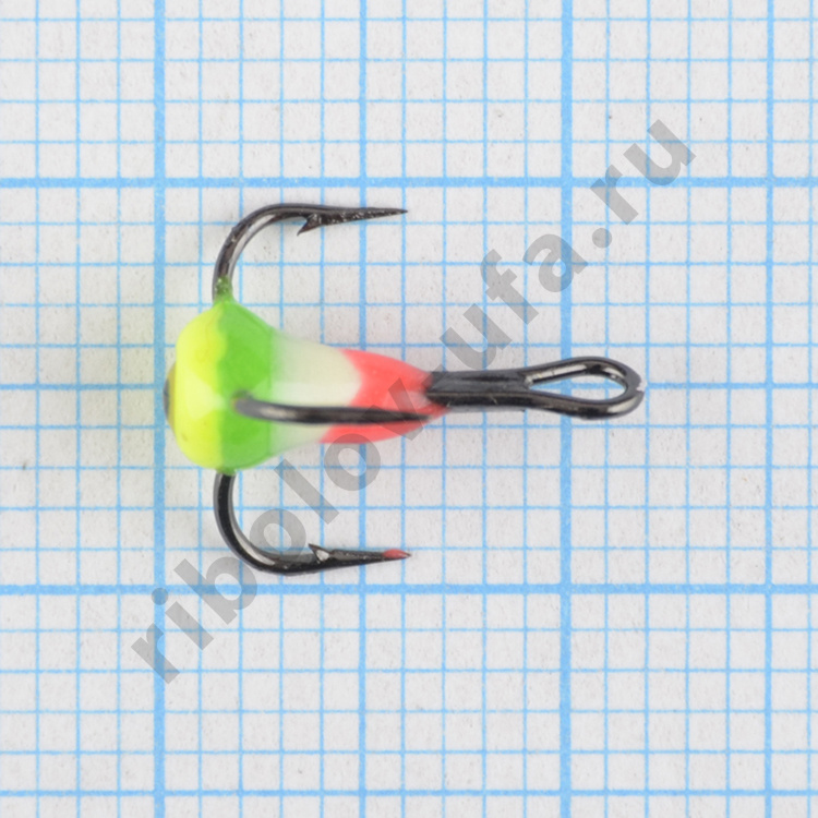 Тройник с 3D каплей Bravo Fishing №14-101P (Mustad)  (10шт/уп)