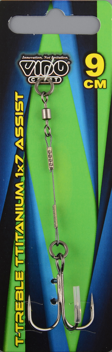 Титановый ассист с тройником Vido 1х7 T-Treble, дл.9см