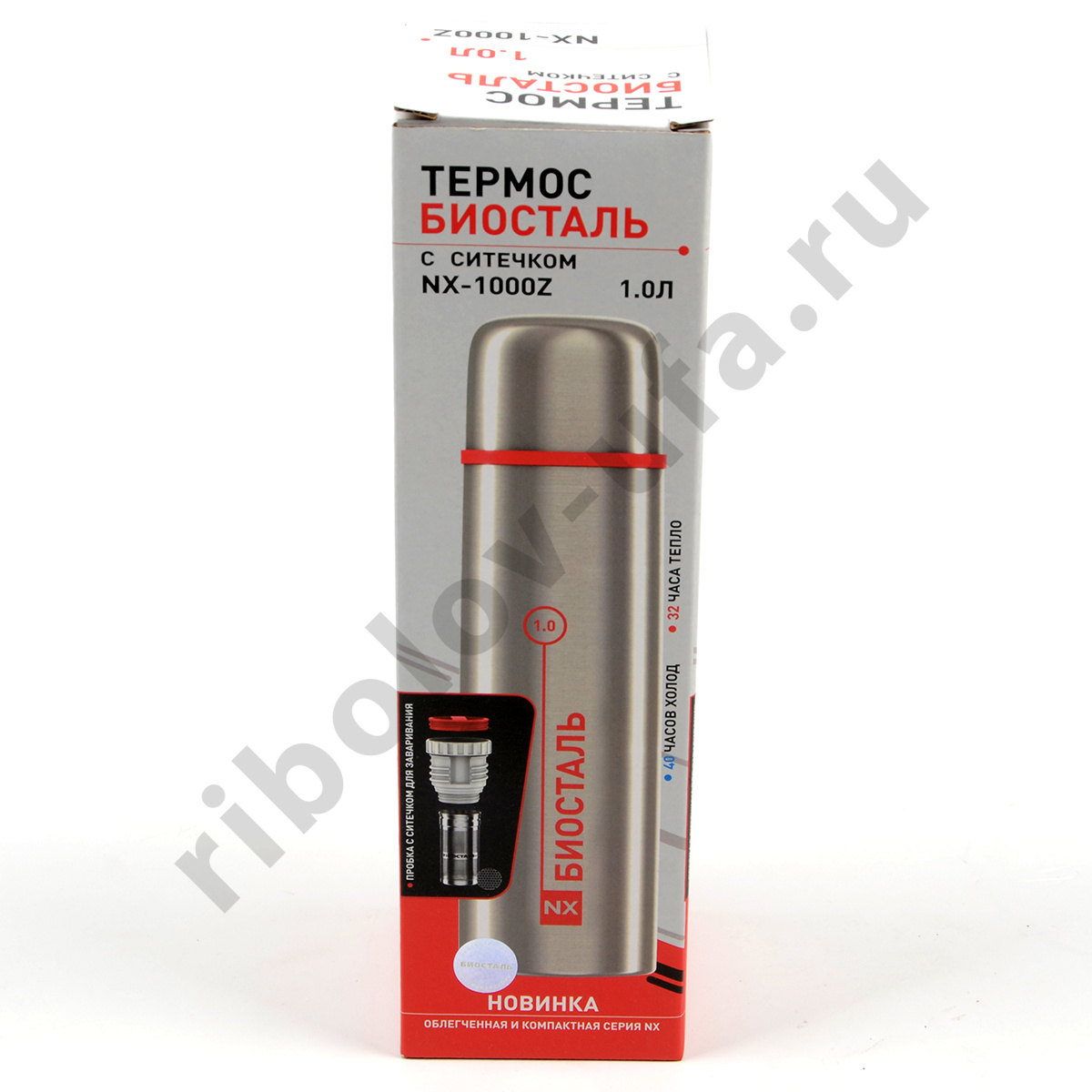 Термос Biostal узк. горло пробка с ситечком 1.0л (NX-1000Z)
