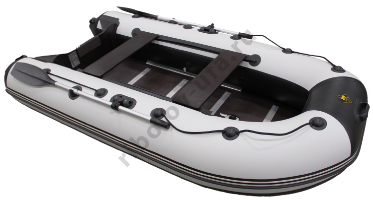 Лодка Ривьера Компакт 2900 СК комби светло-серая/черный