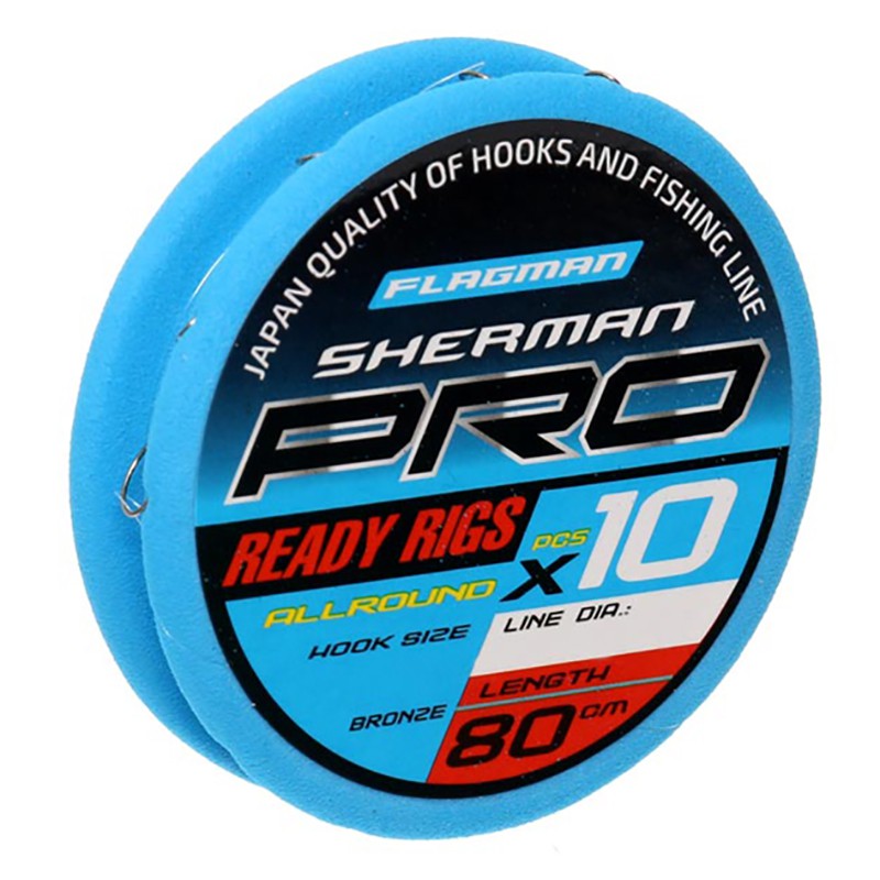 Поводок Flagman Sherman Pro Allround Ready Rigs №10 d0.148мм 80см