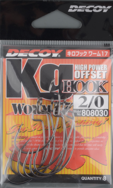 Офсетные крючки Decoy Kg Worm17  №2/0 (8шт/уп)