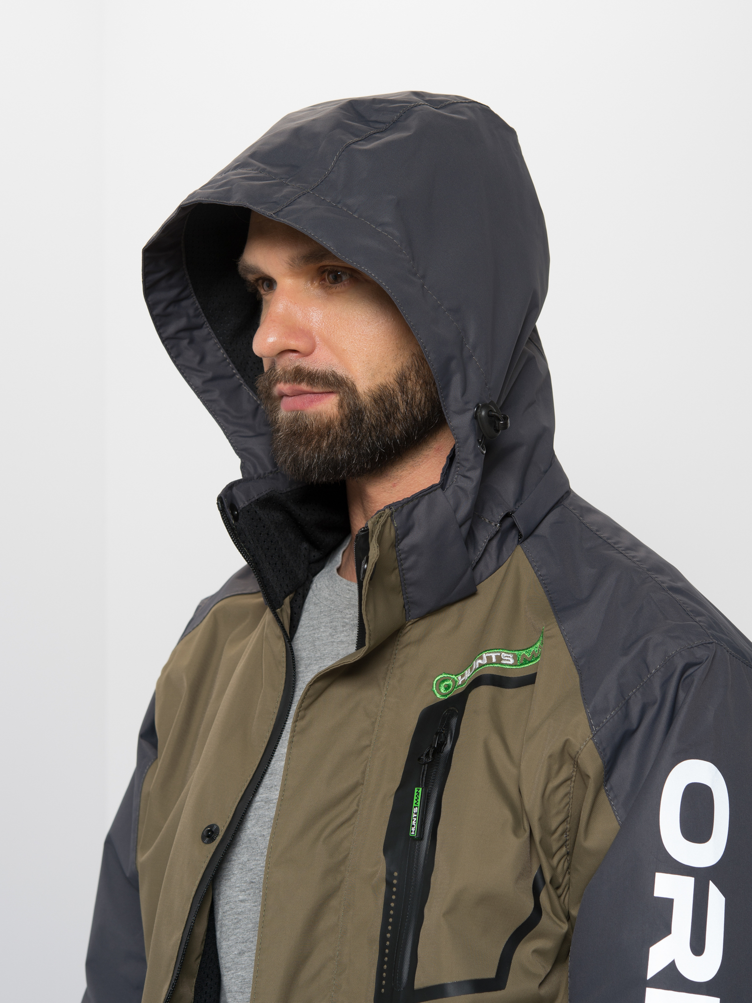 Костюм демисез. Huntsman Орегон цв.Хаки/Серый тк.Breathable р.48-50 рост 170-176