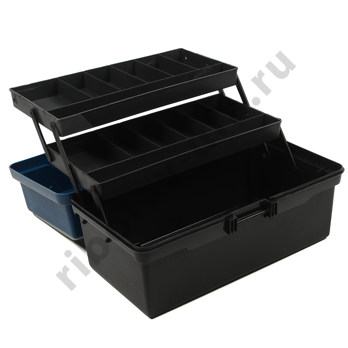 Ящик рыболовный Три Кита Пионер (370*210*210) 2 лотка синий