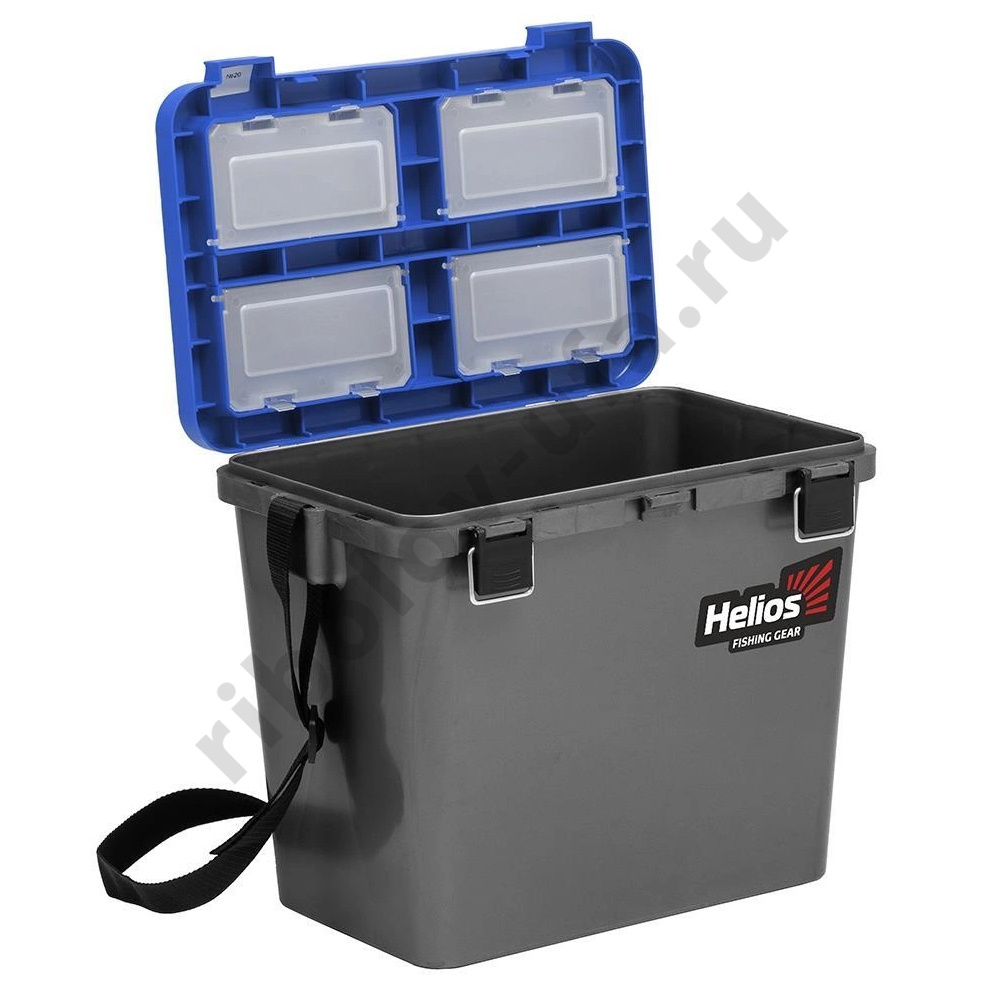 Ящик зимний Helios односекционный серый/синий
