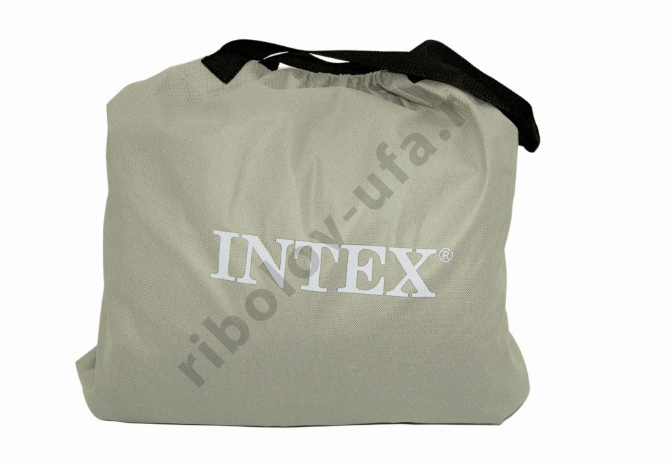 Матрас Intex с подголовником темн. серый 137х191х30см