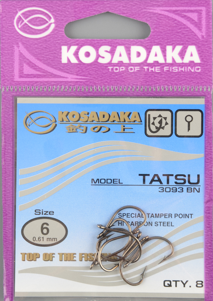 Одинарные крючки Kosadaka Tatsu BN №6