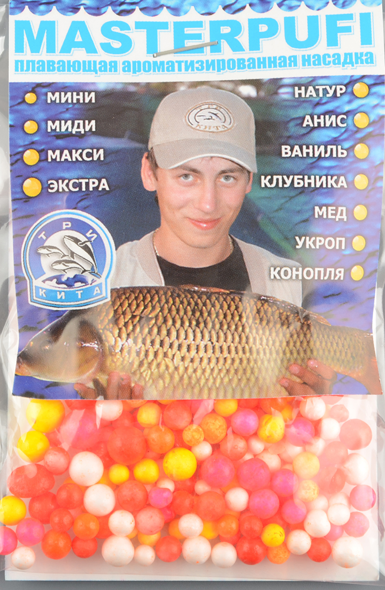 Плавающая насадка Три кита Мастер Пуфи d-9мм ассорти анис