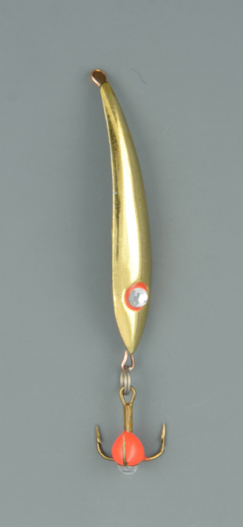 Блесна зимняя Пирс Кобра с чёр. Окуневая большая латунь (в блистере)