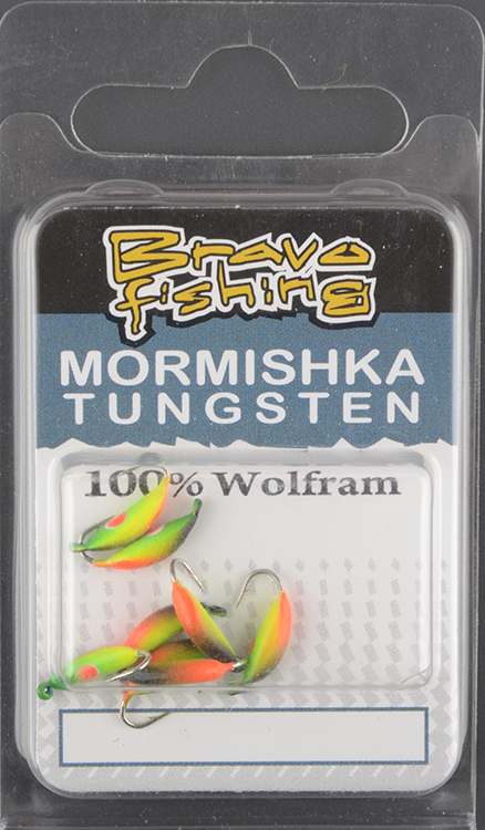 Мормышка вольфрам Bravo Fishing Супер банан с ушком крашенный 2,5 мм 0,68 гр., 353Р