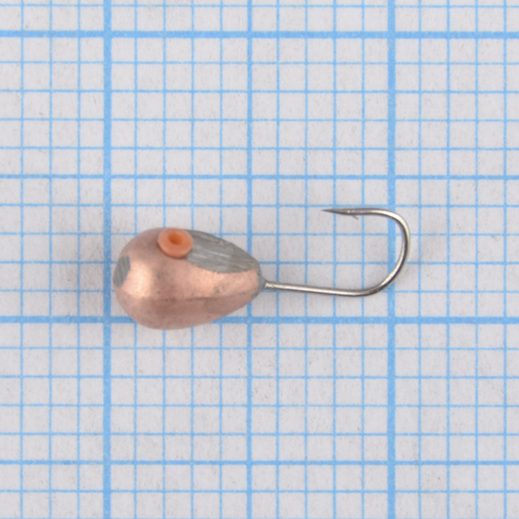 Мормышка вольфрам.Тульская Капля с кембриком d-3,3мм медь