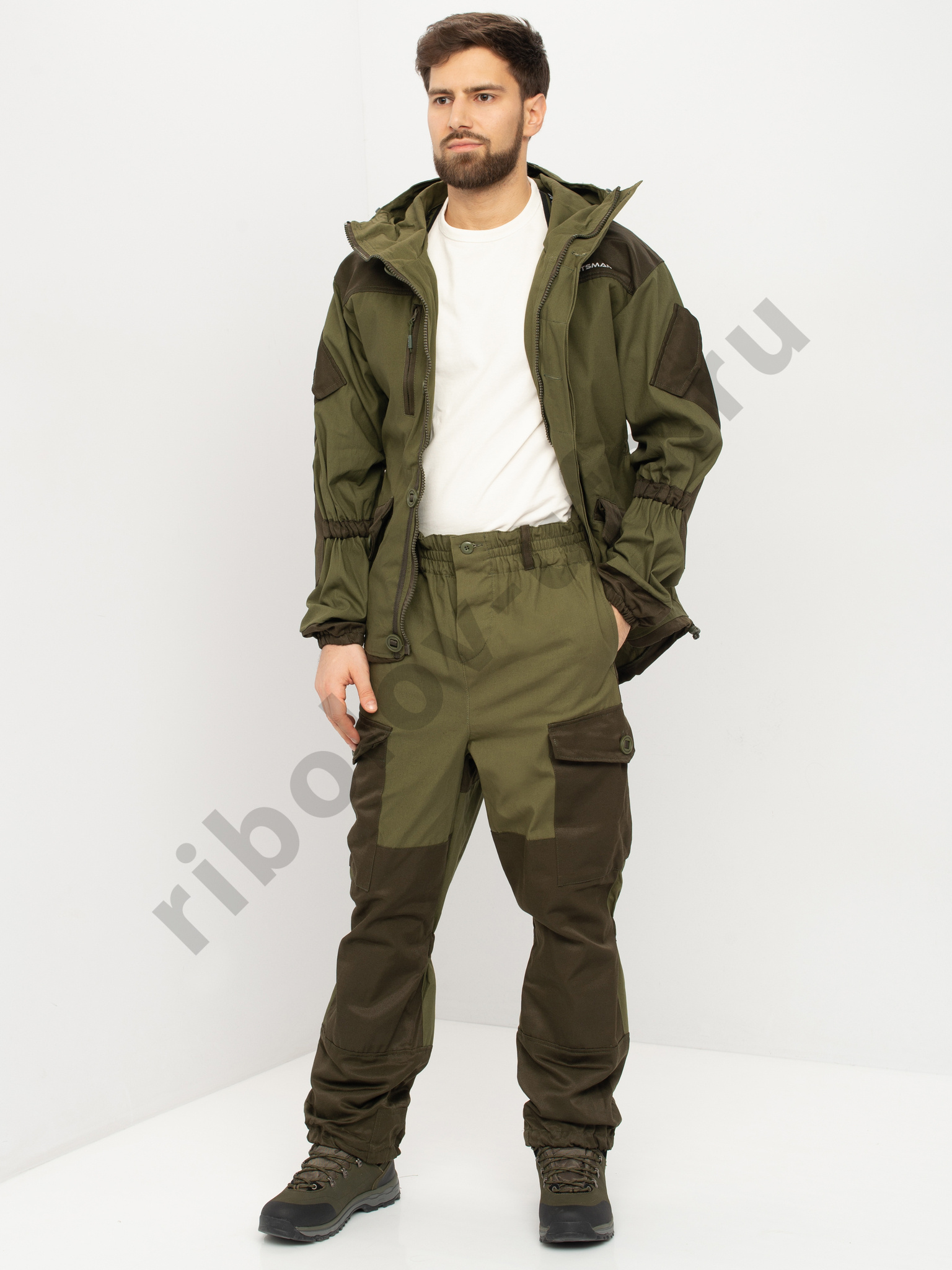 Костюм летний Huntsman Горка-5 цв. Зеленый тк. Палатка/Грета р. 44-46 рост 182-188 на молнии