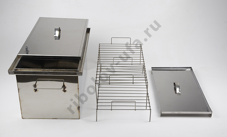 Коптильня с гидрозатвором нержавеющая (Н, 1,5мм, 450х250х250мм) Аша