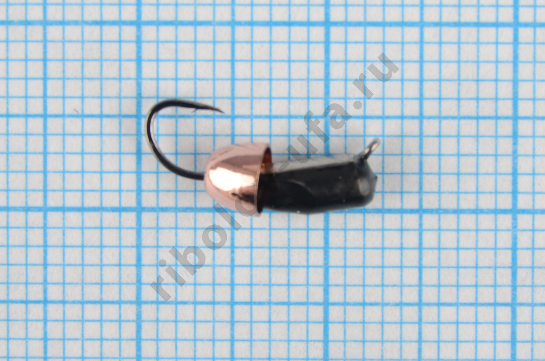 Мормышка Владимирский вольфрам Гвоздик с латунным колокольчиком медь 2,5мм 0,7гр серебр/коронка