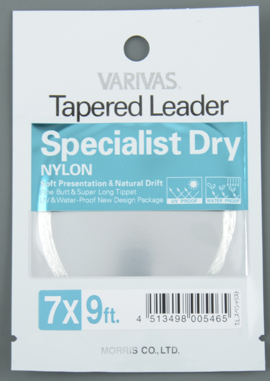Подлесок конусный Varivas Specialist Dry Tapered Leader Pale Green 9ft 7х 