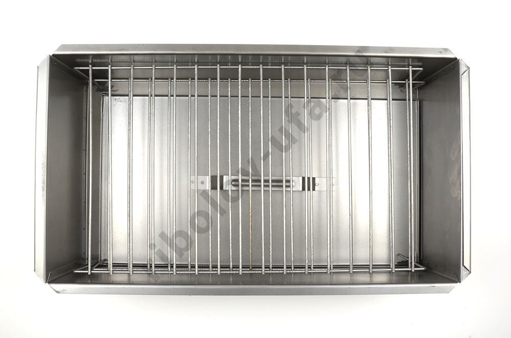 Коптильня двухъярусная Стандарт Плюс с поддоном для сбора жира 480х280х170. сталь 0,8 мм с подставко