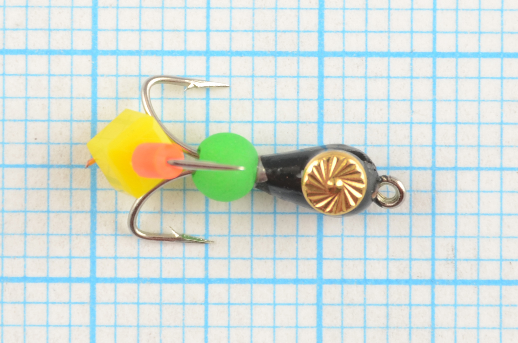 Мормышка Мир Вольфрама Черт сырный кубик подвесной с коронкой д. 3 мм