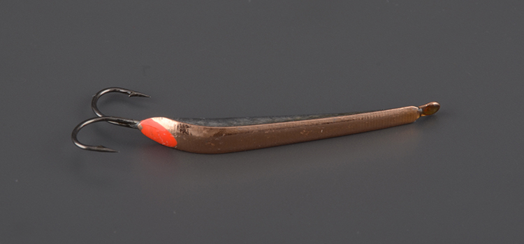 Блесна зимняя Пирс Гвоздик большой 2,1 гр, медь, с 2-мя крючками