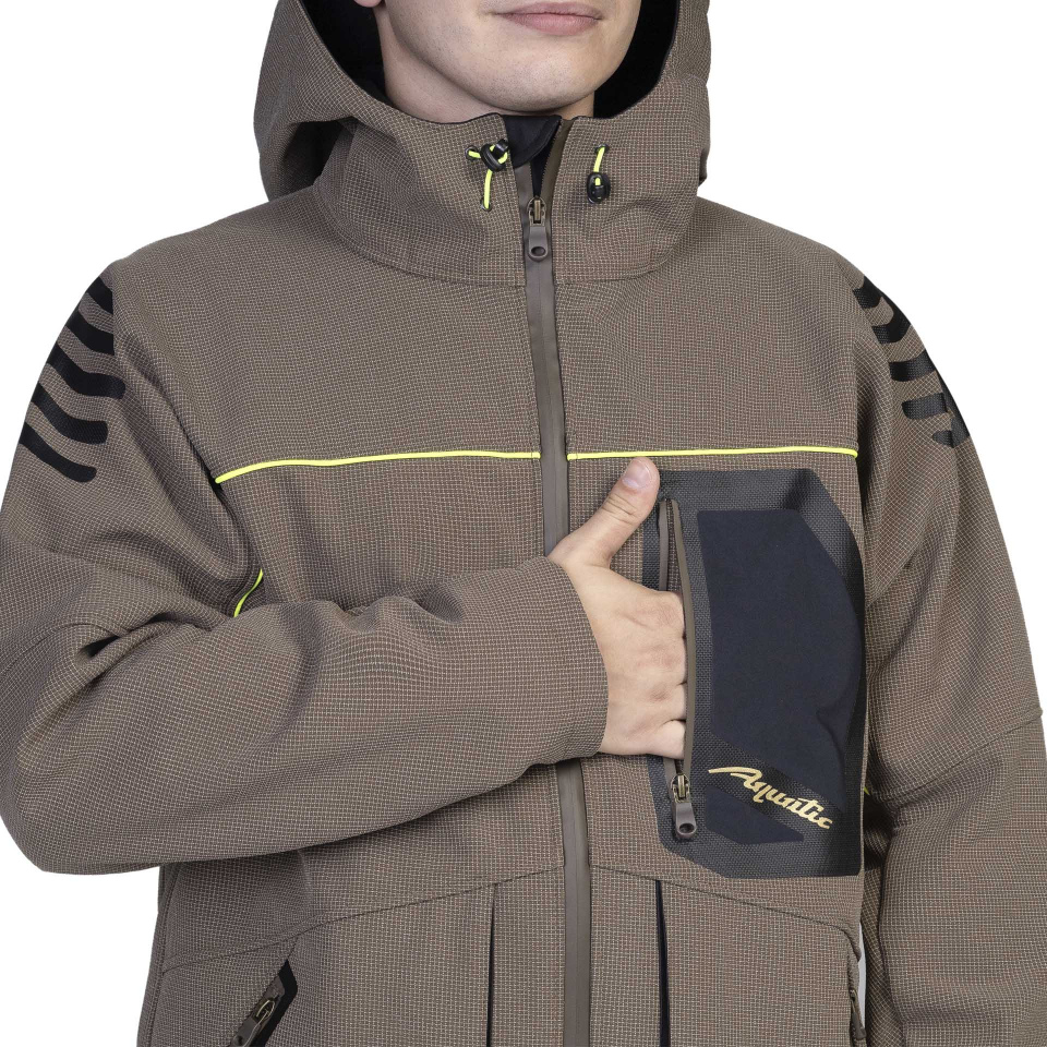 Куртка Aquatic демисезонная КС-04П (soft shell, цвет: песочный) р. 52-54