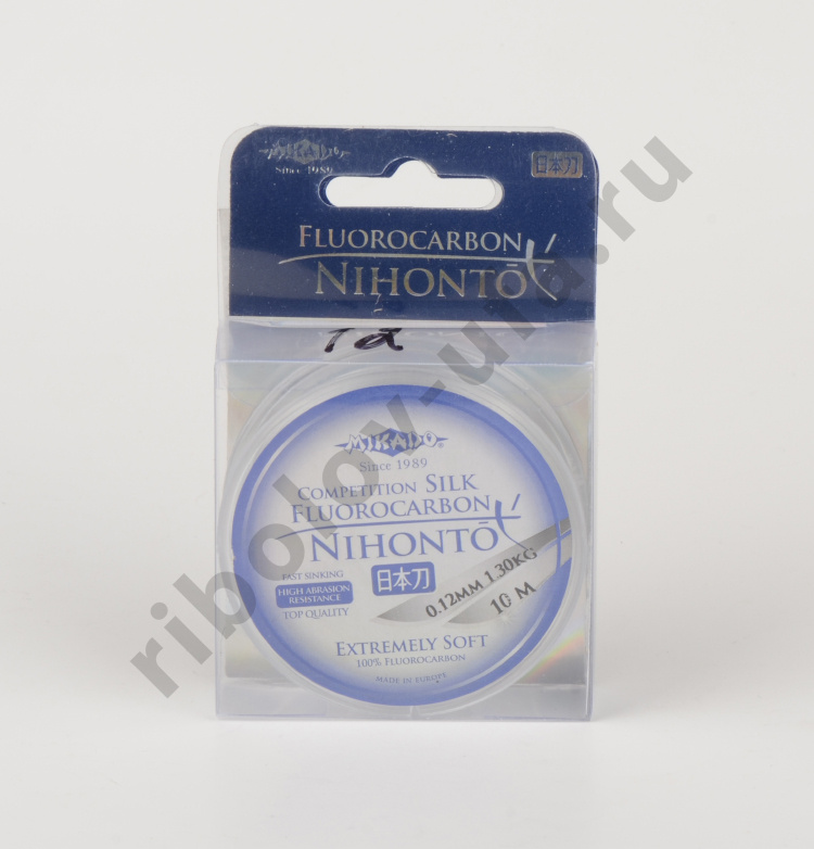 Леска Mikado Nihonto Fluorocarbon Silk 0.16 мм, 10м 2,0кг
