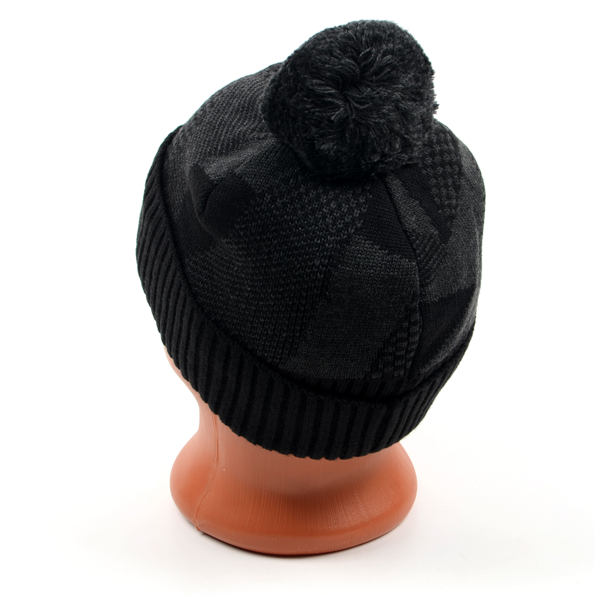 Шапка Relax вязанная, цв. черно-серая (на подкладке флис), BlcGR-58