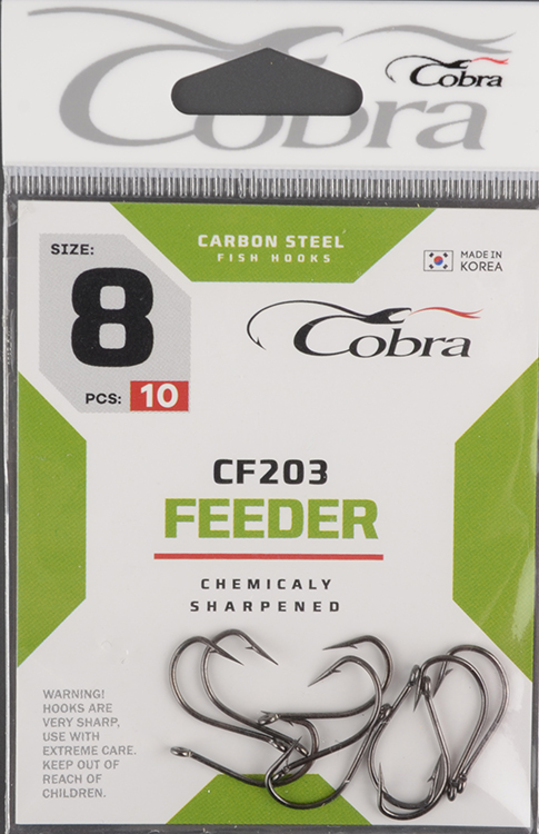 Одинарные крючки Cobra Feeder Specialist сер.CF203 разм.008