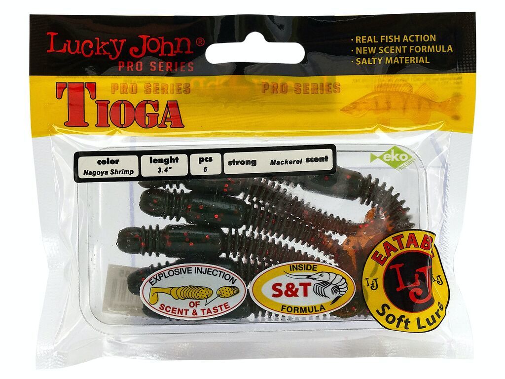 Силиконовая приманка Lucky John Pro Series Tioga 3.4in 8.6см /085 (6 шт/уп)