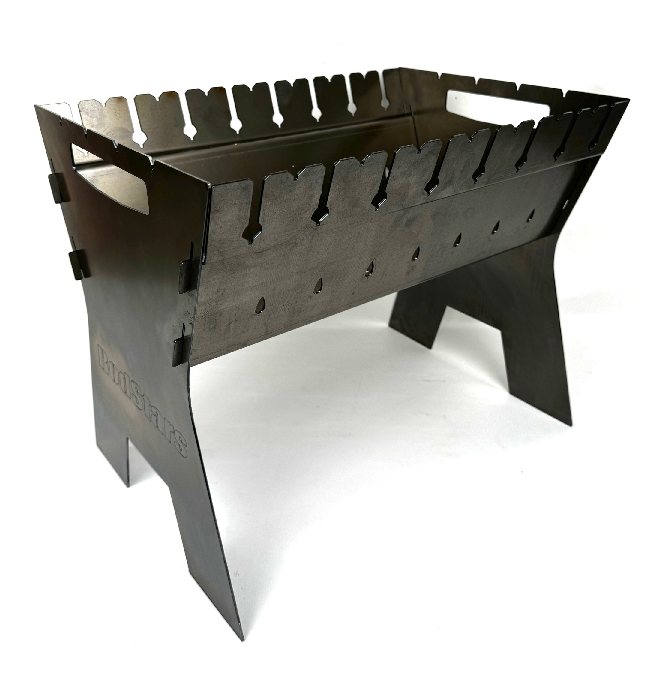 Мангал разборный фигурный Rod Stars (сталь 2мм) ш330мм*д475мм*в400мм