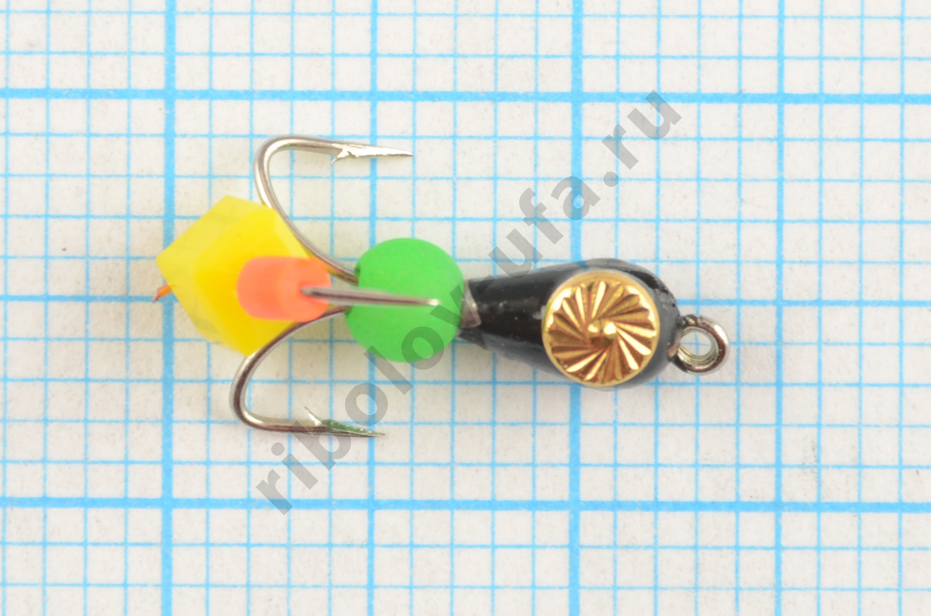 Мормышка Мир Вольфрама Черт сырный кубик подвесной с коронкой д. 3 мм