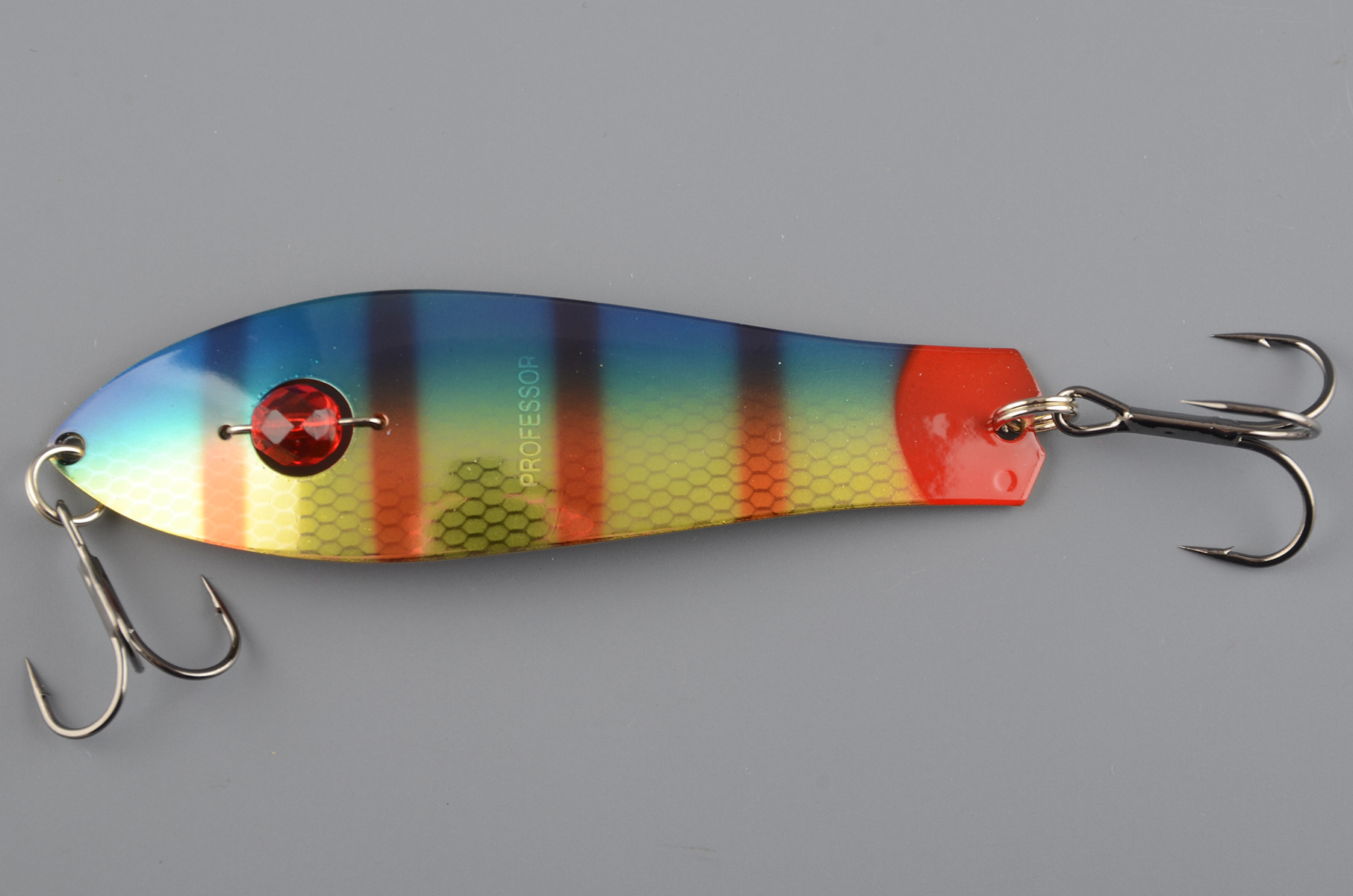 Блесна колеб. Kuusamo Professor 2, 90/18 (бусинка) BLU/GR-B, UV