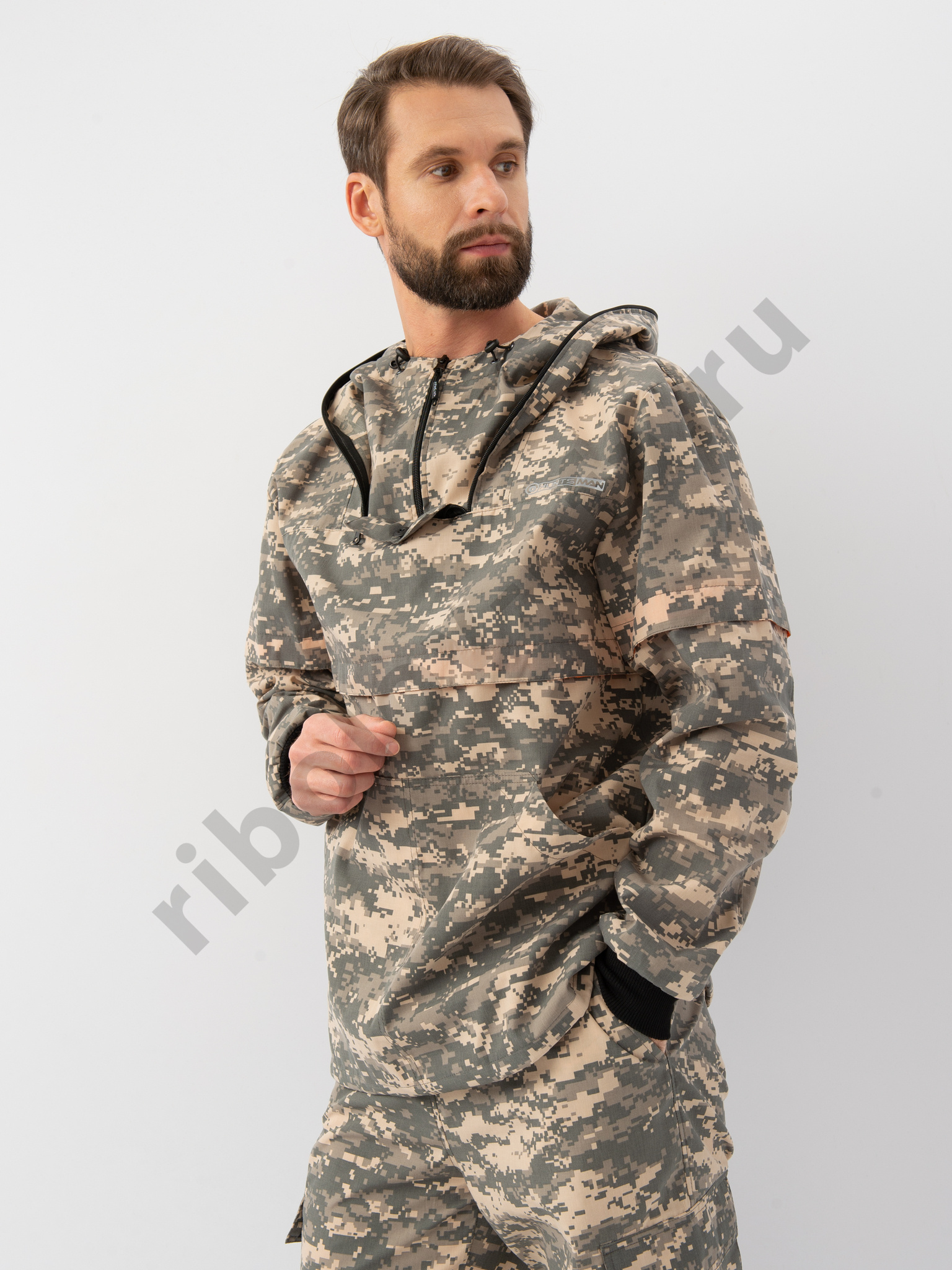 Костюм летний Антигнус-Люкс ткань Сорочка цвет 128/2 (светлый пиксель) Размер: 52-54, Рост: 182-188