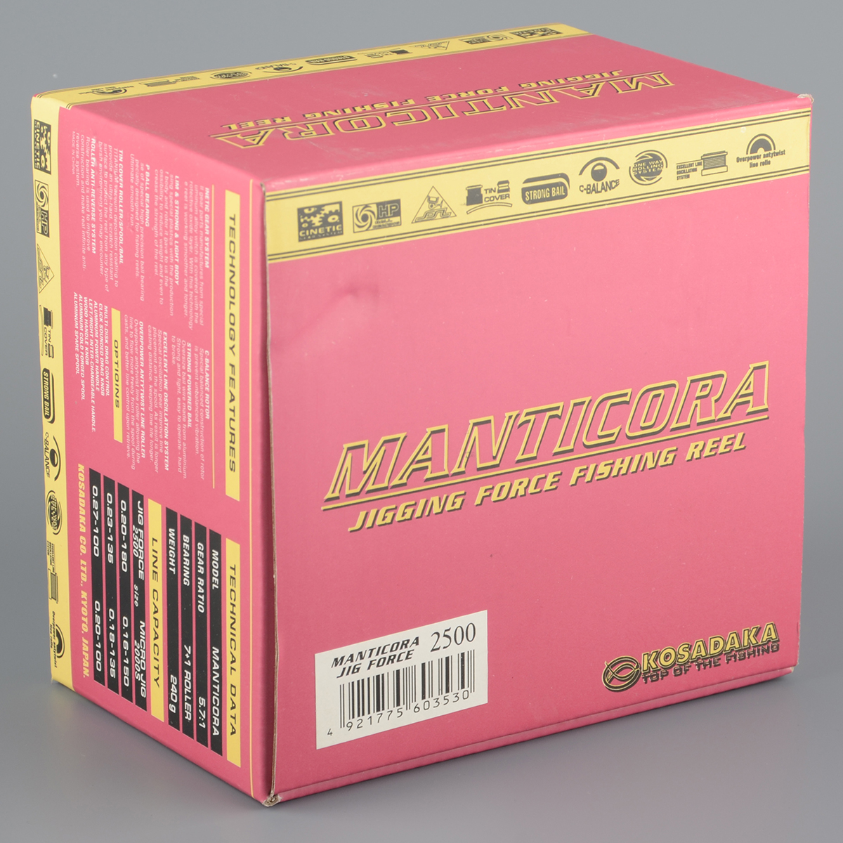 Катушка безынерц. Kosadaka Manticora MicroJig 2000S