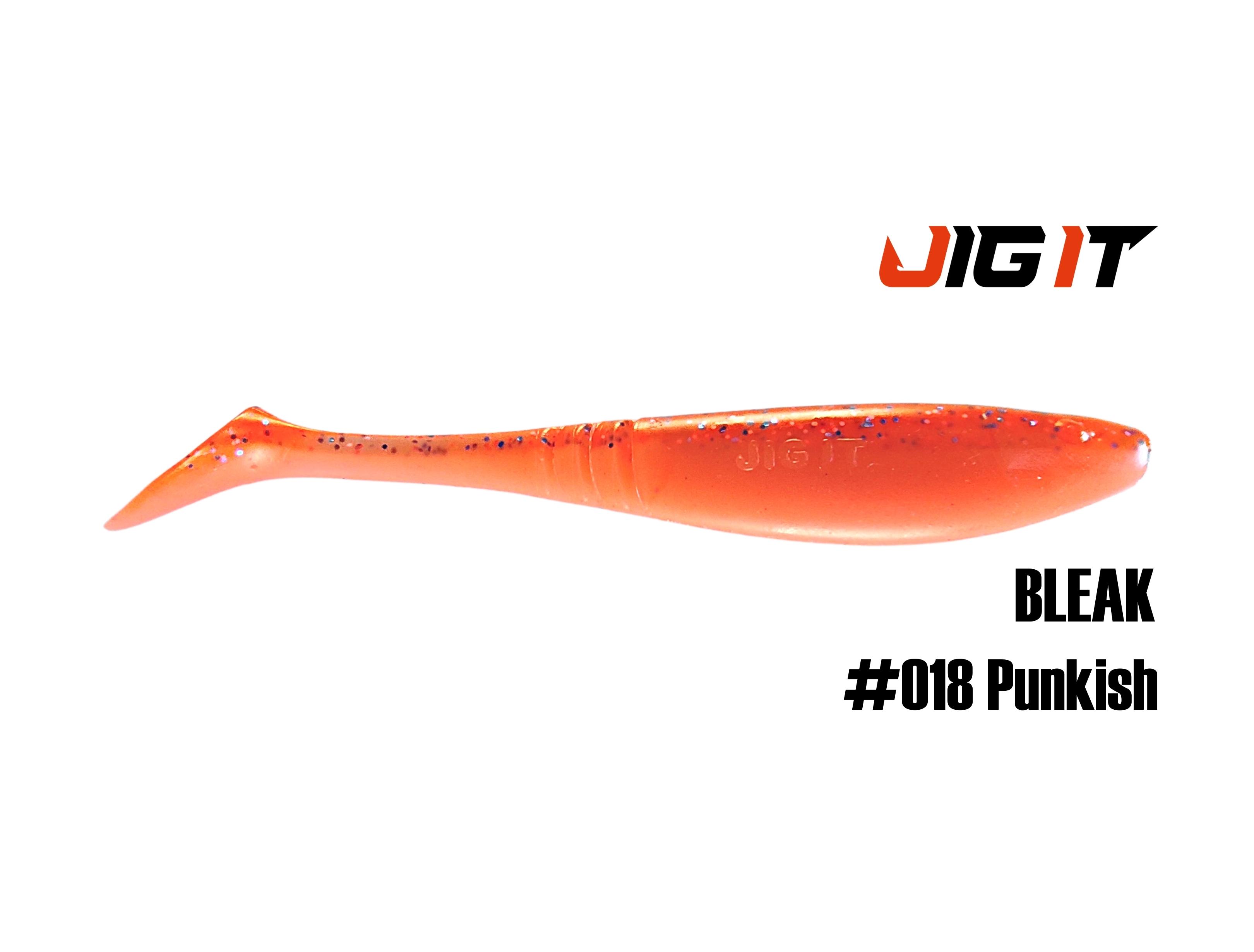 Силиконовая приманка Jig It Bleak 3.4in, 8,5см 3,8гр цв. 018 чеснок (8шт/уп)