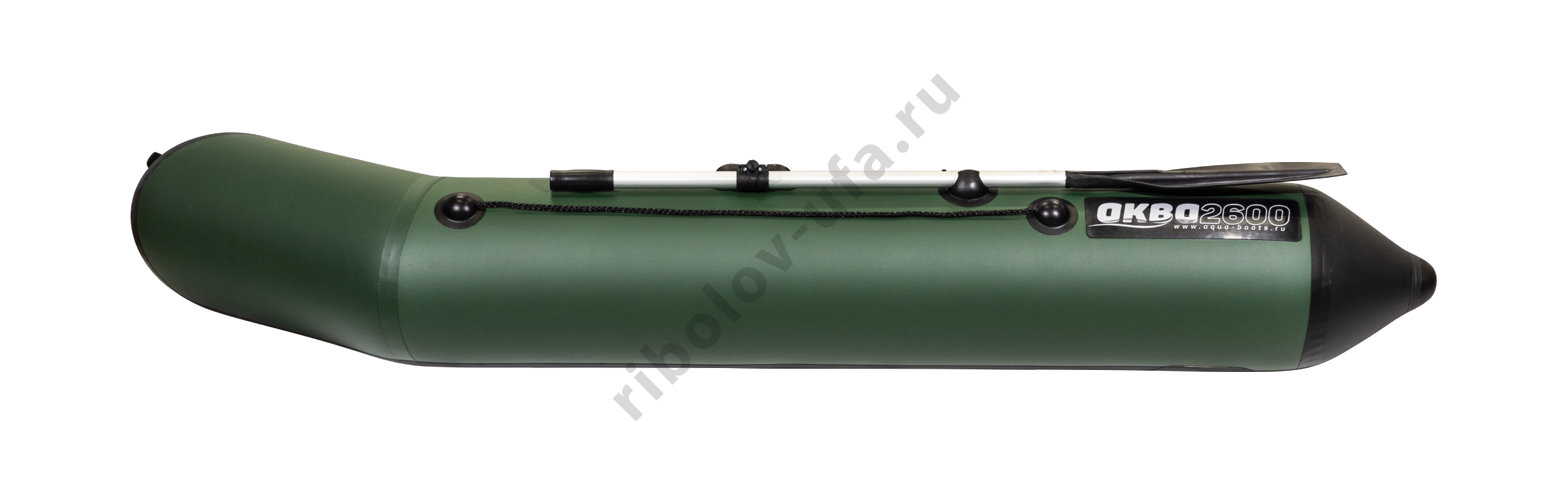 Лодка Аква 2600 зеленый/черный