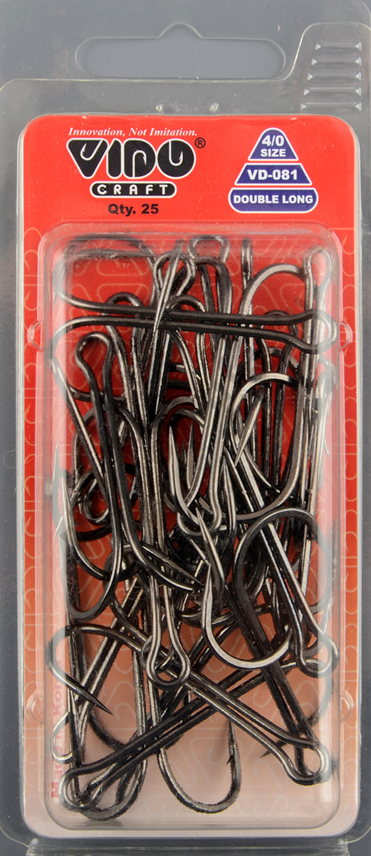 Крючок-двойник Vido Long Double Hook № 4/0 