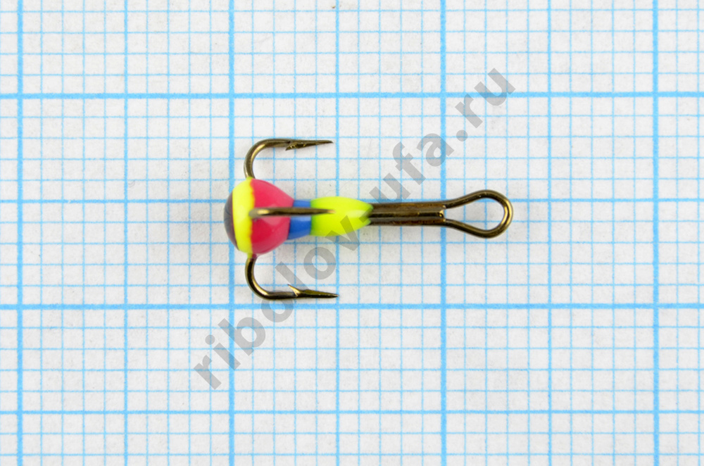 Тройник с 3D каплей Bravo Fishing №16-105P (Mustad)  (10шт/уп)