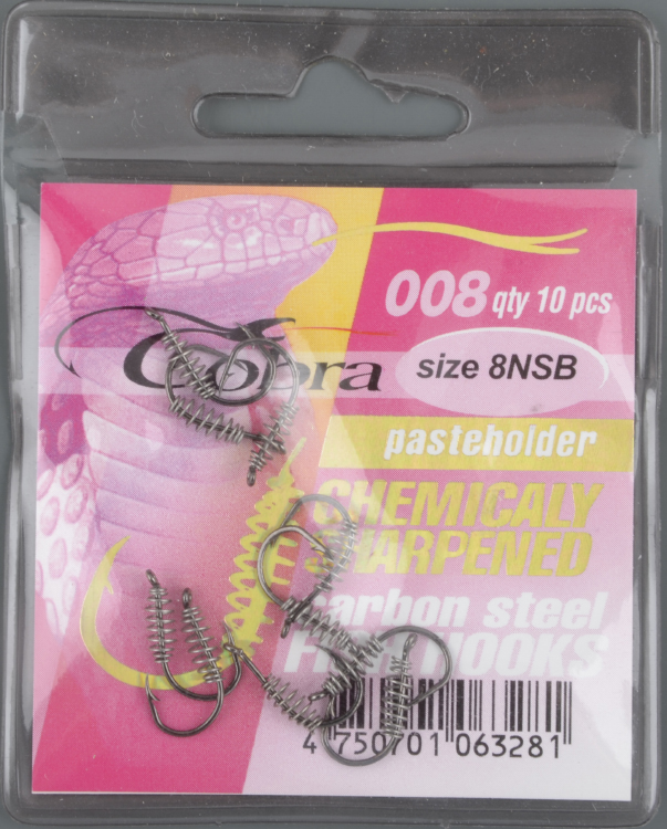 Одинарные крючки Cobra PASTEHOLDER сер.008 разм.008