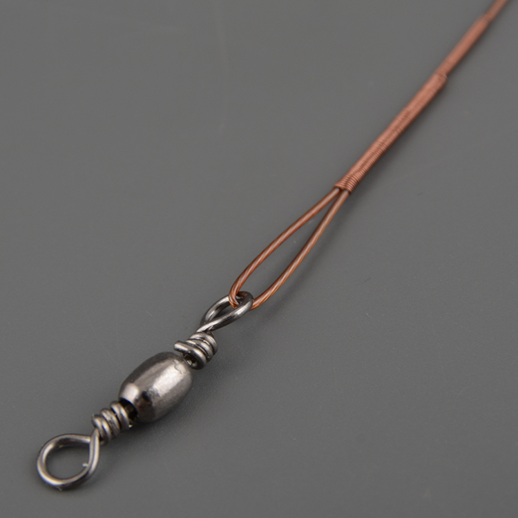 Поводок сталь No name 13кг 1х7 (15см,18см,22см,25см,28см) медь 