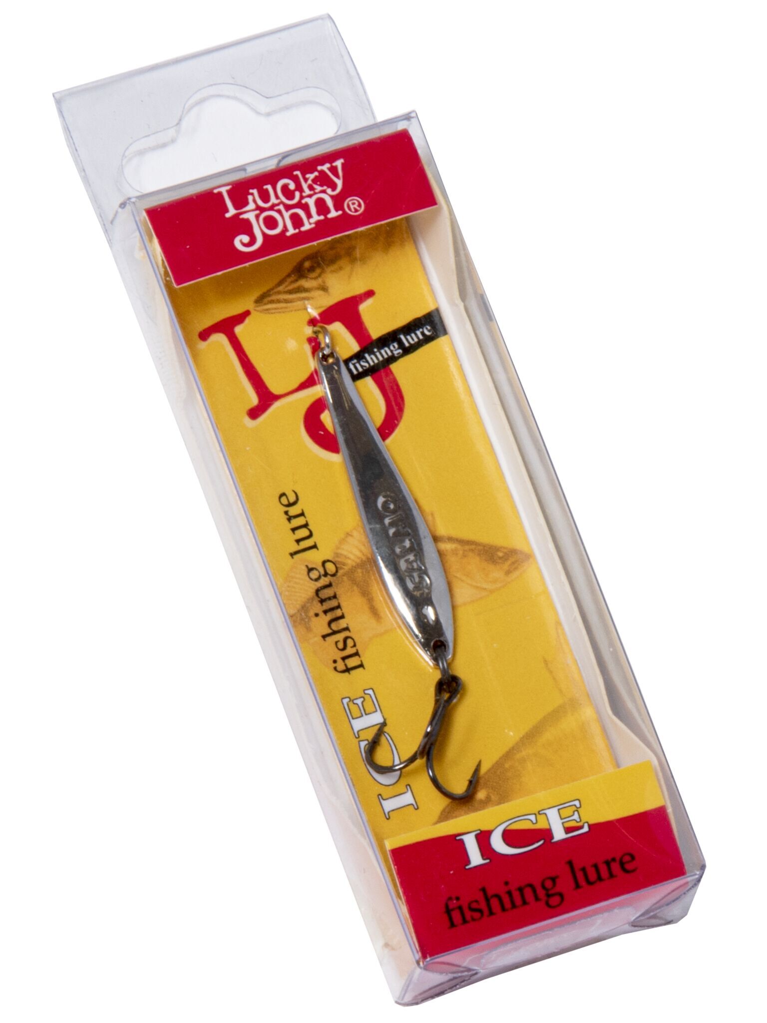 Блесна зимняя вертикал.Lucky John S-4 c тройником 11г Sil