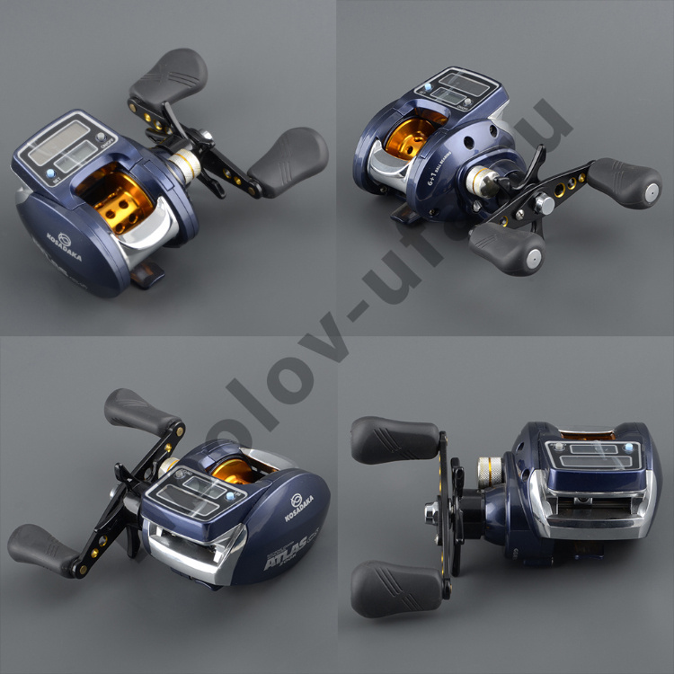 Катушка мульт. Kosadaka мульт Atlas CS 201 L (леворукая) с эл.счетчиком лески