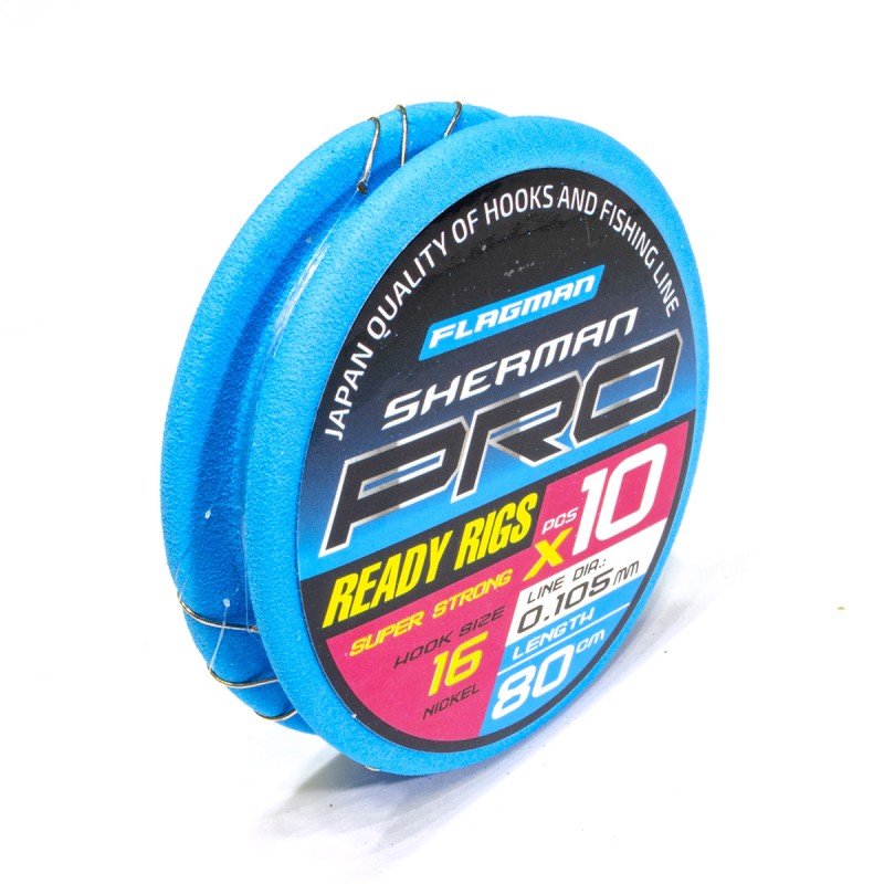 Поводок Flagman Sherman Pro Super Strong Ready Rigs №12 d0.148мм 80см