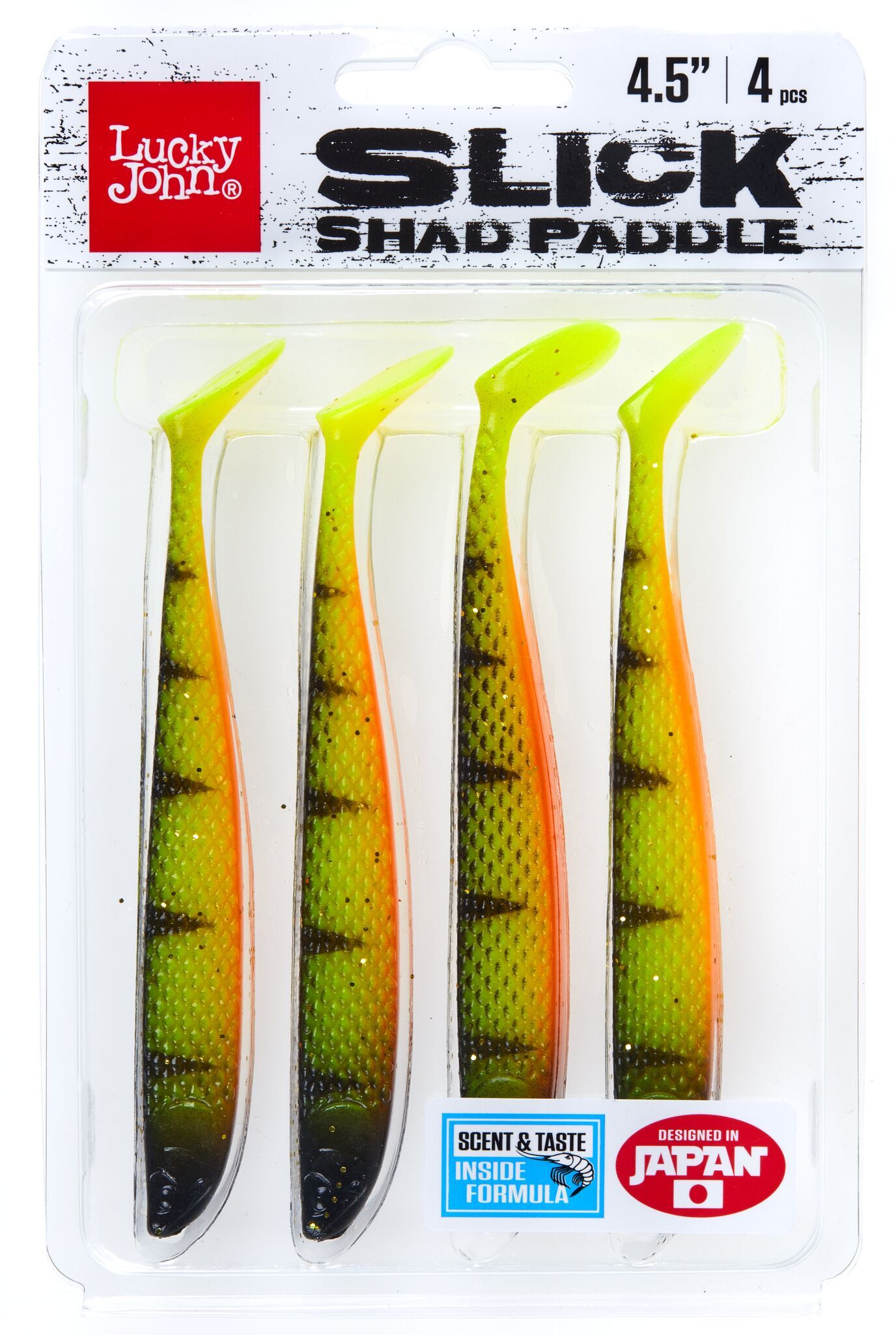 Силиконовая приманка Lucky John 3D Series Slick Shad Paddle 4.5in 11,4см / PG14 